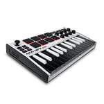 AKAI Professional MPK Mini MK3 – 25 Key USB MIDI Keyboard Controller with 8 Backlit Drum Pads, 8 Knobs and Music Production Software Included (White)