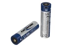 Ansmann 1307-0002, Laddningsbart Batteri, Litium-Ion (Li-Ion), 3,6 V, 2600 Mah, 9,36 Wh, Silver