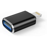 Lightning till USB3.0 Honadapter OTG-kabel för iPhone 12 11 Xr X XS 8 7 Plus Max Kompatibel med iPad Air Pro Mini, Stödjer Kamerakortläsare