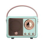 Retro bluetooth -yhteensopiva radio sisäänrakennetulla kaiuttimella 2ch hm11 kannettava musiikkisoitin tyylikäs vintage kotiin