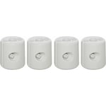 Lot de 4 Poids de lestage cylindrique pour tonnelle Barnum Tente dim. Ø 22 / Ø 24 x 25H cm polyéthylène Blanc