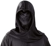 FIESTAS GUIRCA | Cagoule Seigneur de la Nuit (Taille Unique) - Masque avec Cagoule pour Costumes et Halloween - Accessoire de Costume pour Adultes Unisexe - Idéal pour Fêtes d'Horreur - Noir