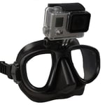 Omer Alien+action Camera Support Spearfishing Mask Svart