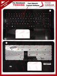 Clavier Avec Top Boîtier Toshiba Satellite L50-b L50d-b (Nera) Adhésifs Layo