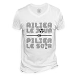 T-Shirt Homme Col V Ailier Le Jour Pilier Le Soir Sport Foot Football Apéro Bar