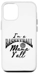 Coque pour iPhone 12/12 Pro Southern Moms Cadeau de basket-ball fantaisie pour femme Gris et noir