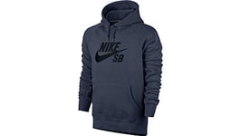 Nike Sb Icon Men's Hooded Sweatshirt, mens, Hooded sweatshirt, 846886, blue (Thunder Blue/Black), XL