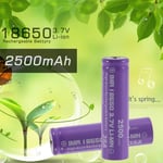 Batterie rechargeable High Drain 18650 35mA 3.7v LI-MN 2500mAh Haut de bouton - violet