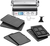 Braun MultiGrill 9 CG 9047, Appareil Panini Électrique avec Plaques de Grillage, Cuisson, Gaufres, 2 Thermostats Indépendants, 3 Positions Cuisson, Plaques Lavables au Lave-Vaisselle, 2000W, Noir/Inox