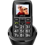 artfone C1+ Téléphone Portable Senior Débloqué avec Grandes Touches | Bouton SOS | Radio FM | Haut-Parleur de Boîte | Batterie