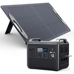 VDL Générateur Électrique Portable 2000W/1997Wh avec Panneaux Solaires Pliables 100W, Générateur Solaire, LiFePO4 Batterie Générateur, 3x230V Pure Sine Wave CA Outlet pour UPS, Extérieur, Camping, RV