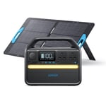 Anker 535 Solar Generator Portable Battery System + SOLIX PS100 100w Solar Panel