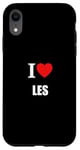 Coque pour iPhone XR Mignon I Love Heart Les Parents Wife Husband Valentine