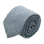 Ungaro, Cravate homme de marque Ungaro. Bleu "Pied-de-Poule" en soie et coton