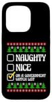 Coque pour iPhone 15 Pro Funny Naughty Nice On A Government Watch List Christmas