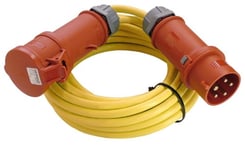 Schwabe 60714 Norme CEE Rallonge électrique 400V / 16A, 10m K35 ATN07V3V3F 5G2,5 Fiche avec inversion de Phe Jaune, IP44 Extérieur (Import Allemagne)