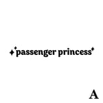 Passenger Princess Mirror Bil Dekal Bil Vinyl Art Sticker Dekaler Black 10CM*2CM