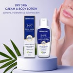 DERMAV10 24/7 Dry Skin Cream & Body Lotion Intensive Skincare Softens & Hydrates