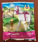 FIGURINE NEUF SOUS BLISTER PLAYMOBIL PINK LE CHEVAL DE COMPETITION + TROPHEE