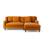 Habitat Swift Right Hand Corner Sofa - Orange -Dark Leg 3 Seater