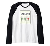 Keto Mode Fat Protein Carbs Low Carb Diet Raglan Baseball Tee