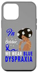 Coque pour iPhone 12 mini Ruban bleu de sensibilisation à la dyspraxie chez les femmes africaines d'octobre