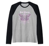 Bad Omens" T-Shirt - Mystical Moth Design with Gothic Style Raglan Baseball Tee