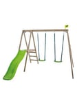 Tp Forest Multiplay Wooden Swing Set &Amp; Slide