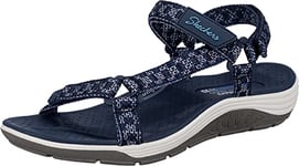 Skechers Femme Reggae Cup My Bestie Sandale, TPU tricoté Bleu Marine, 40 EU