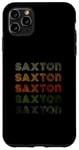 Coque pour iPhone 11 Pro Max Love Heart Saxton Tee Grunge Vintage Style Saxton Noir