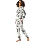 Schiesser Contemporary Nightwear Interlock Pyjama Svart/Vit 42 Dam