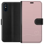 Xiaomi Redmi 9A Plånboksfodral Rosa Hjärna Design