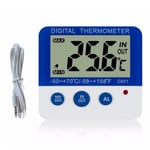 Digital kyltermometer med larm och max/min temperatur - Lättläst LCD-display - Digital kylskåps- och frystermometer för inomhus och utomhus