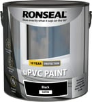 Ronseal uPVC Windows Doors Trim Mould Stain Protection Satin Paint 2.5L - Black