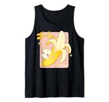 Kawaii Banana Milk Shake Retro 90s Japanese Anime Aesthetic Tank Top