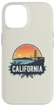 Coque pour iPhone 14 Souvenir rétro avec horizon californien