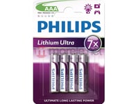 Philips Lithium Ultra Fr03lb4a - Batteri 4 X Aaa - Li