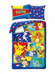 Lit Pokemon Couette Réversible 140x200 Taie 70x90 Coton POK746