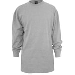 Urban Classics Homme Tall T Shirts Manches Longues Col Rond Uni Non Imprimé Grande Taille Long Coton, Gris (Grey 00111), 6Xl