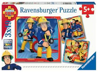 Ravensburger - Puzzle Enfant - Lot de 3 puzzles 49 pièces - Notre héros Sam le pompier - Fille ou garçon dès 5 ans - Puzzle de qualité supérieure - 3 posters inclus - Aventure - 05077