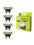 Philips Oneblade 360 Replacement Blades For Face, 4 Pack, Qp440/50
