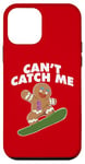 Coque pour iPhone 12 mini Snowboard Can't Catch Me Gingerbread Man