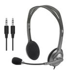 Casque audio Logitech H110-H111 casque stéréo avec Microphone 3.5mm casque filaire casque haute qualité pour la musique, les - H110