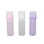 3pcs Hair Dye Applicator Bottle Professional Home Salon Portable Hair Root C AUS