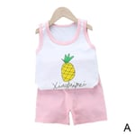 Childrens Short Sleeved Suit Fashion T Shirt Shorts Soft Pink 80cm