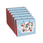 Eurowrap X-32787-6Cpack - Un Lot de 6 Sacs Cadeaux Excellia- Format Shopping - 37,3x11,8x27,5 cm - 210g - Motif : Petit Papa Noël - Emballage Cadeaux, idéal pour : Jeux Société, Puzzles