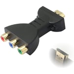 FOREHILL Adaptateur de convertisseur de composant Audio vidéo composite VA mâle à 3 RCA femelle pour DVD HDTV et la plupart des appareils de