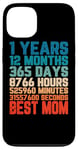 Coque pour iPhone 13 1 an Best Mom Anniversaire Fête des Mères