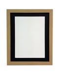 FRAMES BY POST 25mm wide H7 Oak Picture Photo Frame with Ivory Mount 6"x4" for Pic Size 4"x3"