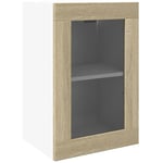 Vidaxl - Armoire en verre suspendue chêne sonoma 40x31x60 cm Sonoma oak